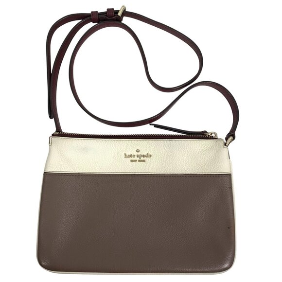 KATE SPADE New York Triple Gusset Crossbody Bag Colorblock Leather - Picture 1 of 16